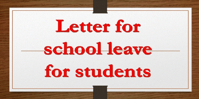 letter for school leave