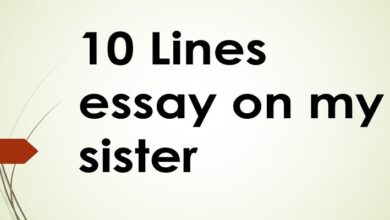 10 lines on my sister