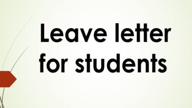 Leave letter for students