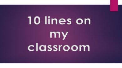 10 lines on my classroom