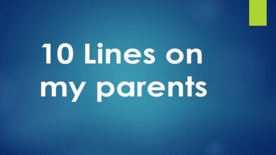 10 lines on my parents