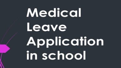Medical Leave Application in school