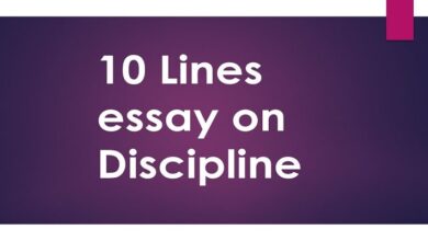 10 lines on discipline