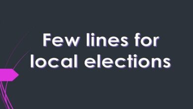 Few lines for local elections in English