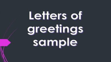 Letters of greetings sample