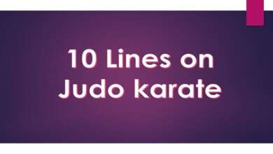 10 Lines on judo karate