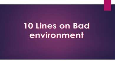 10 Lines on Bad environment