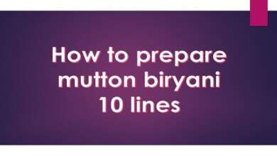 How to prepare mutton biryani in English 10 lines