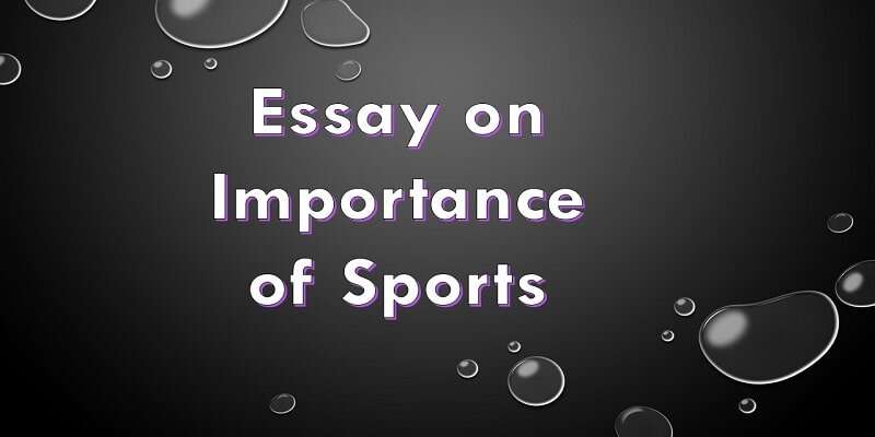 importance of sports essay pdf