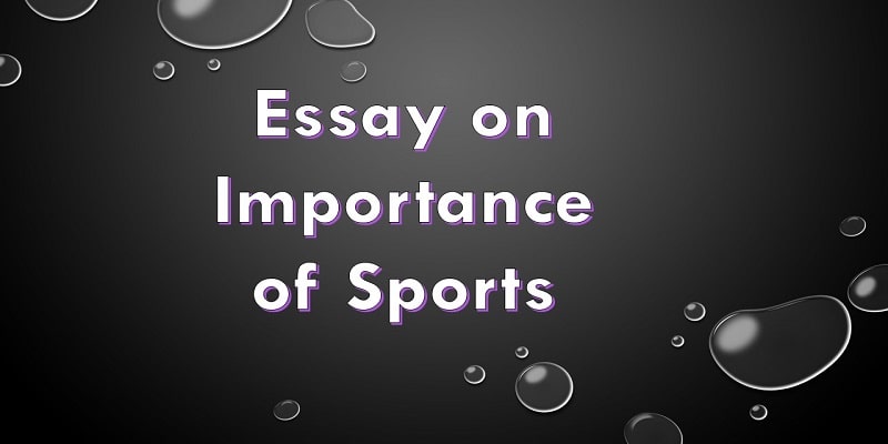 Essay on Importance of Sports