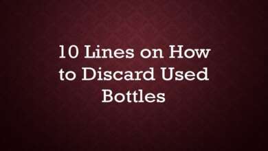 10 Lines on How to Discard Used Bottles
