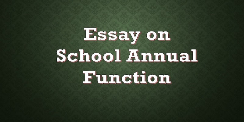 Essay on School Annual Function