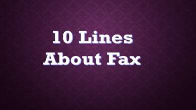 10 Lines About Fax