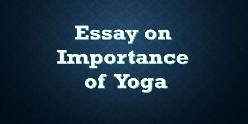 importance of yoga essay pdf
