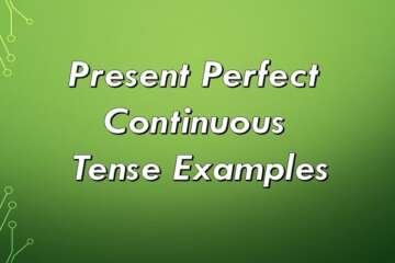 Present Continuous Tense Exercise In English PDF