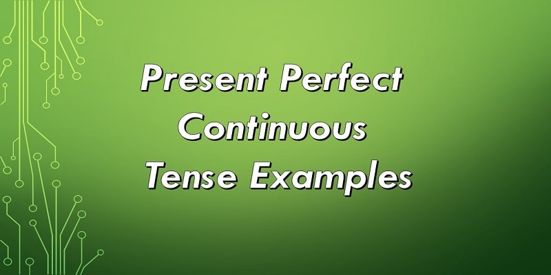 Present Perfect Continuous Tense Examples