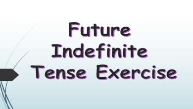 Future Indefinite Tense Exercise