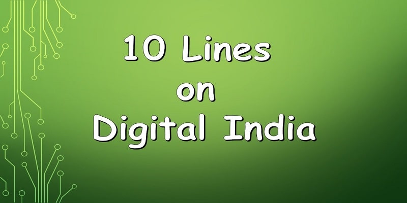 10 Lines on Digital India