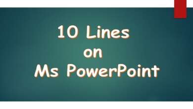 10 Lines on Ms PowerPoint