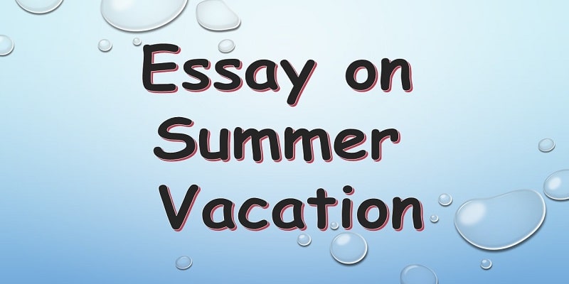 Essay on Summer Vacation