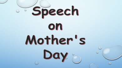 Speech on Mother's Day
