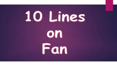 10 Lines on Fan