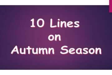 10 Lines on Autumn Season