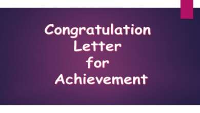 Congratulation Letter for Achievement