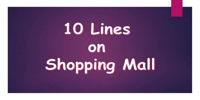 10 Lines on Shopping Mall
