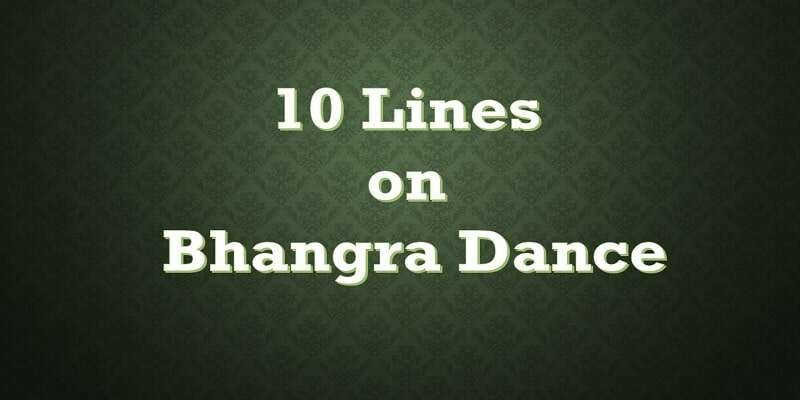 10 Lines on Bhangra Dance